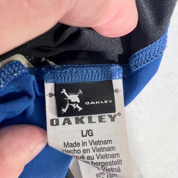 Oakley Swift Tank Top Hydrolix Woman's Large 532249 Imperial Blue All Over Logo - Picture 15 of 16